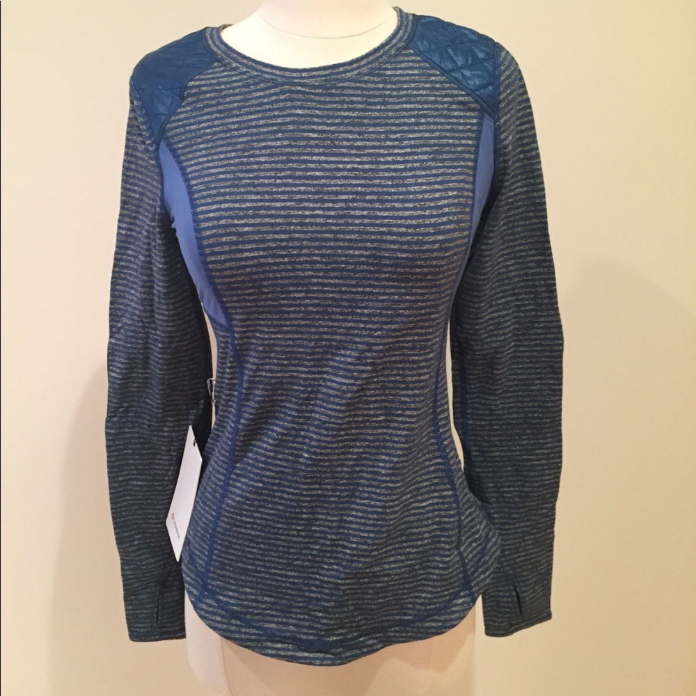 LULULEMON Striped Thermal Long Sleeve Tee